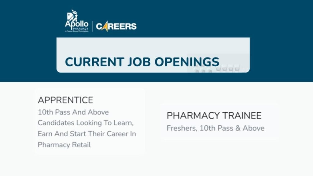 Apollo Pharmacy Apprentice Job 2025