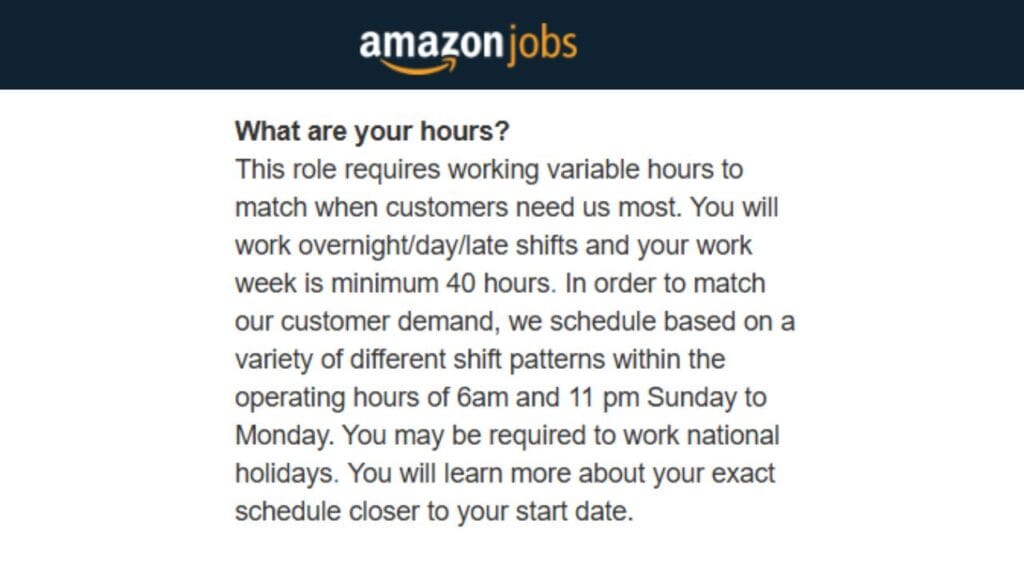 Amazon Customer Service Associate Job Duty Time